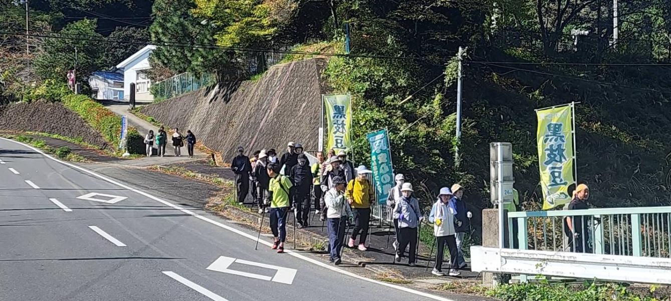 ノルディックウォーキング教室の様子