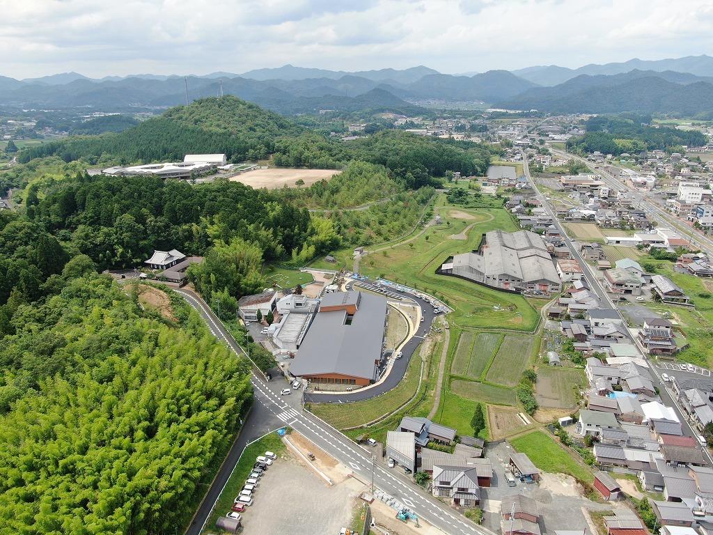 令和3年6月30日の工事進捗、南東から撮影した写真。第2期工事の準備が進められている状況の写真。