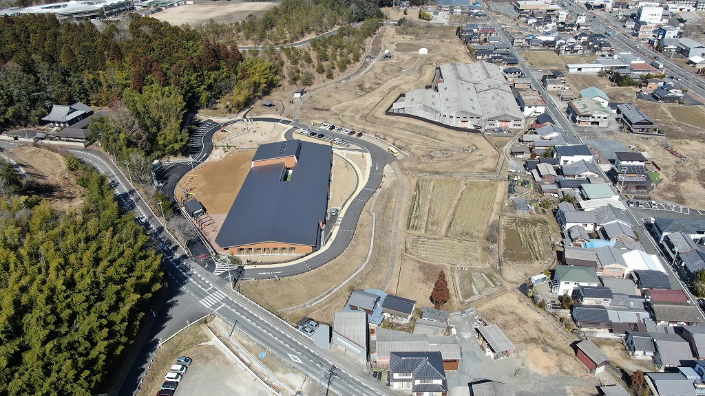 令和4年2月28/日の工事進捗、南東から撮影した写真。工事が竣工しました。