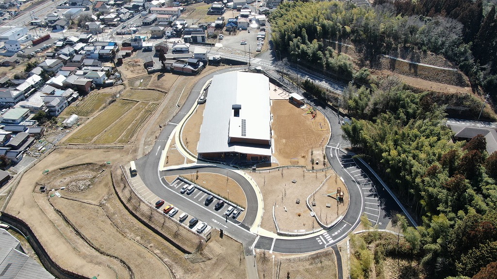 令和4年2月28/日の工事進捗、北から撮影した拡大写真。工事が竣工しました。