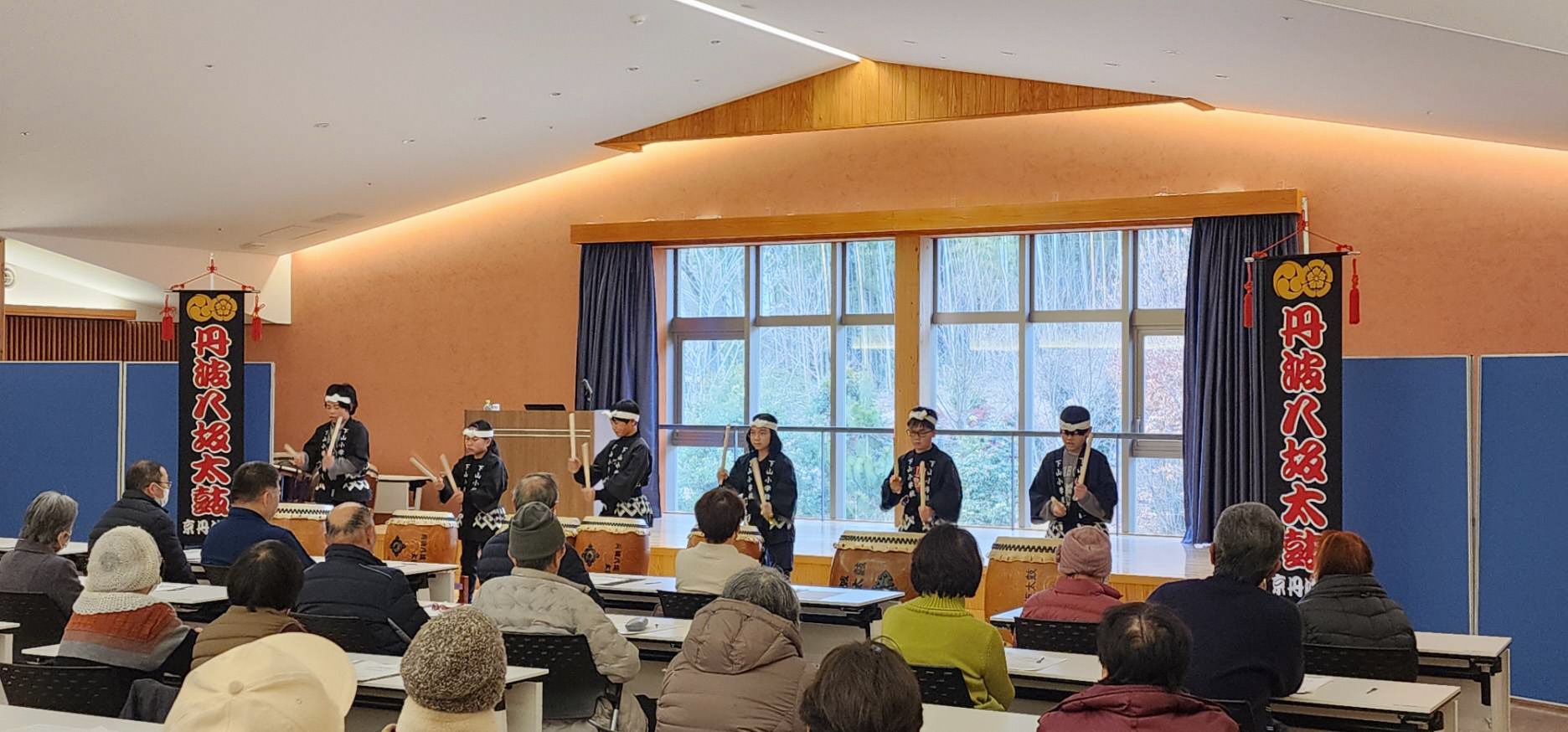 丹波八坂太鼓の伝統と伝承講演会の様子1