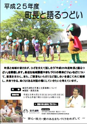 平成25年度「町長と語るつどい」日程表チラシ