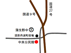 京丹波町中央公民館の地図