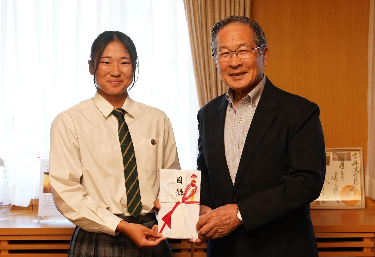 2026年7月24日 橘夏実さんへスポーツ激励金